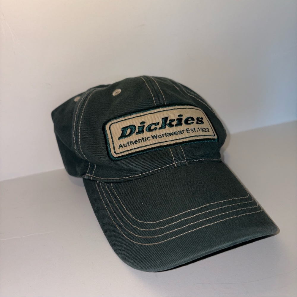 Dickies Vintage Authentic Workwear Hat Green Khaki Adjustable Cap Never Used O/S